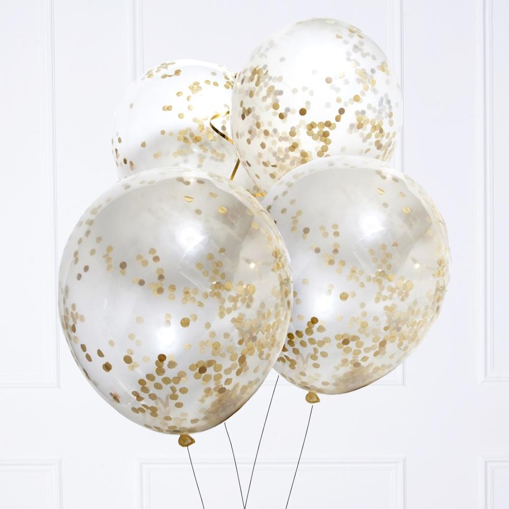Click to view product details and reviews for Gold Confetti Latex Party Balloons X6.
