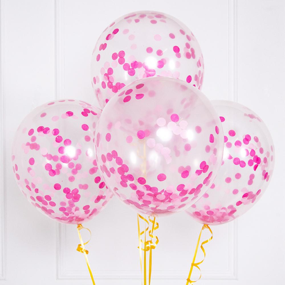 Click to view product details and reviews for Pick And Mix Pink Confetti Party Balloons X5.