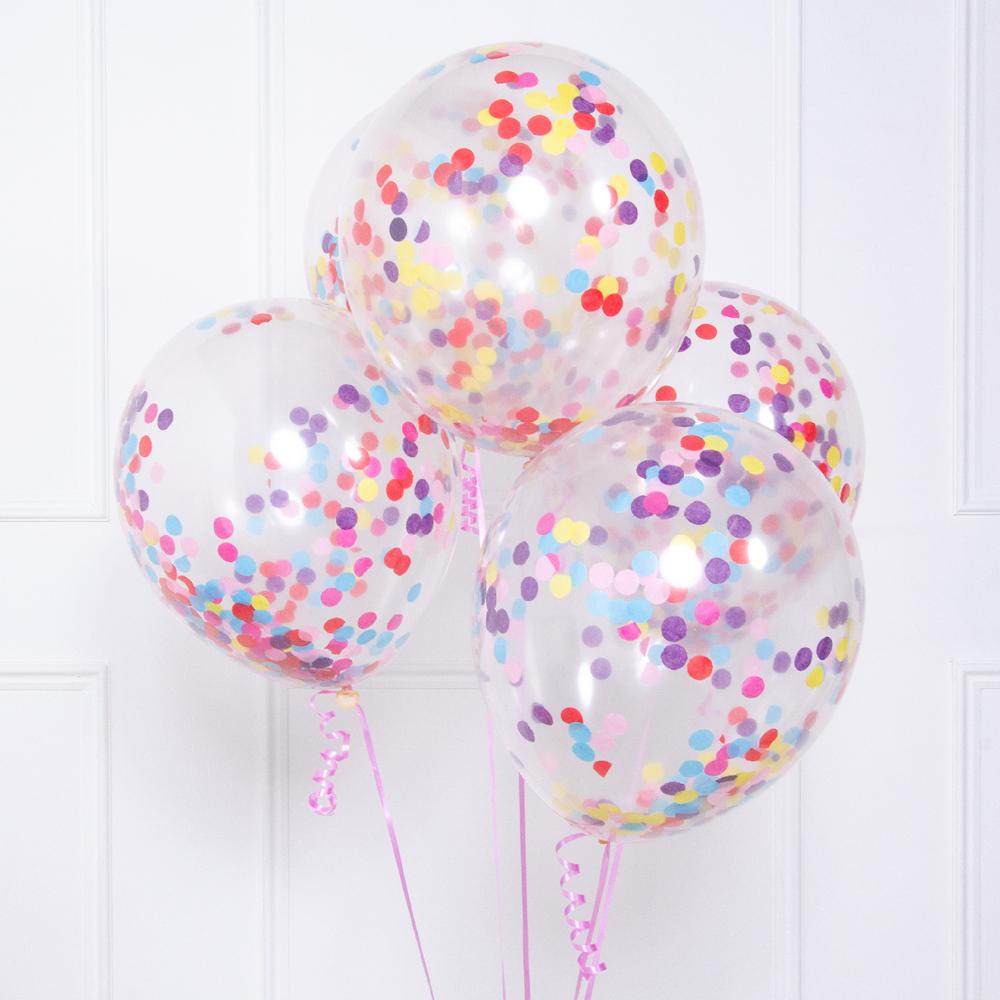 Pick And Mix Multi Confetti Party Balloons X5