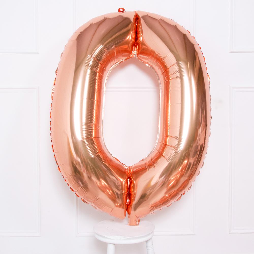 Click to view product details and reviews for Supershape Rose Gold 34 Helium Balloon Number 0.