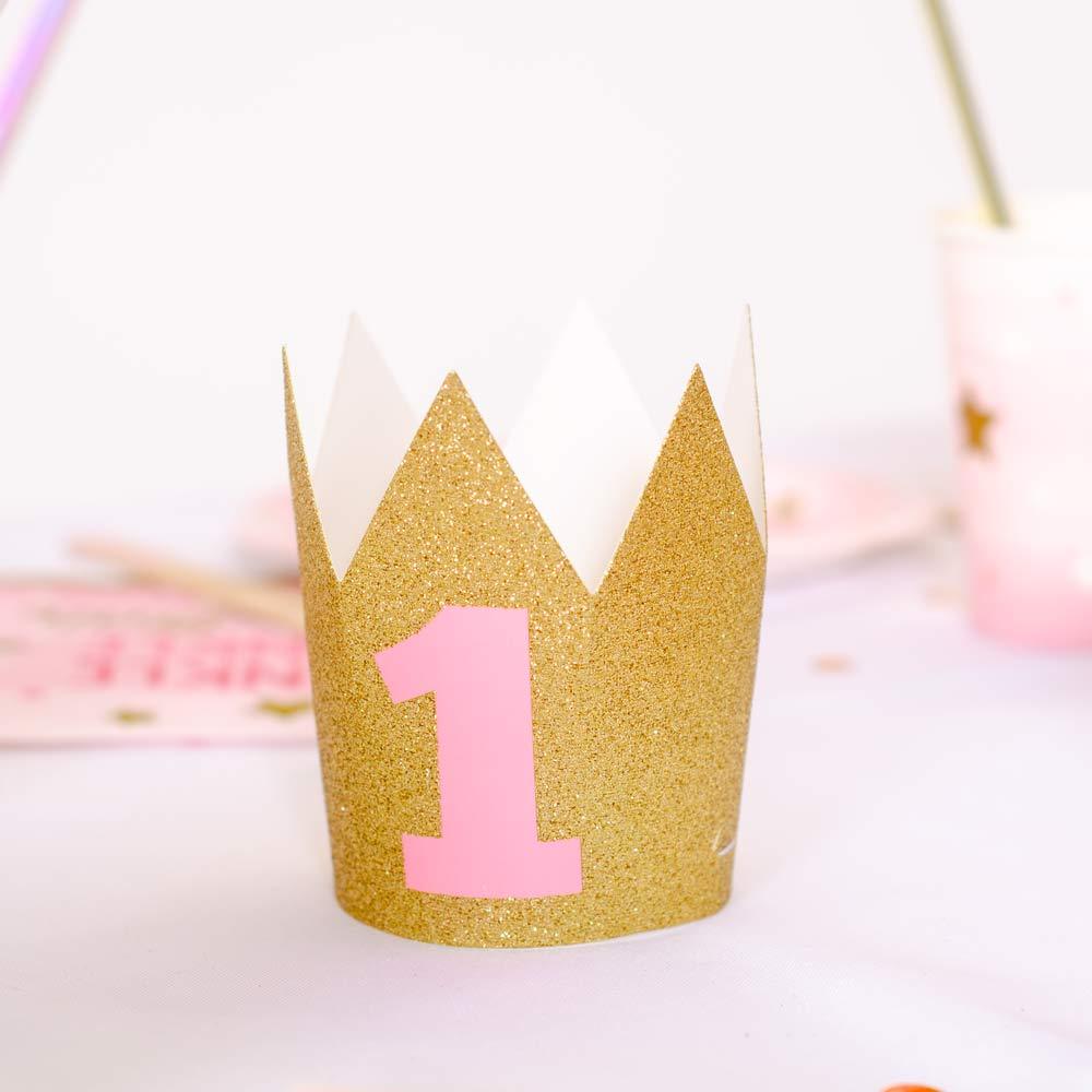 Click to view product details and reviews for Glitter Mini Crown Gold.
