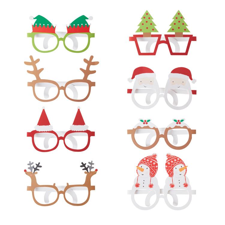 Novelty Christmas Glasses X8
