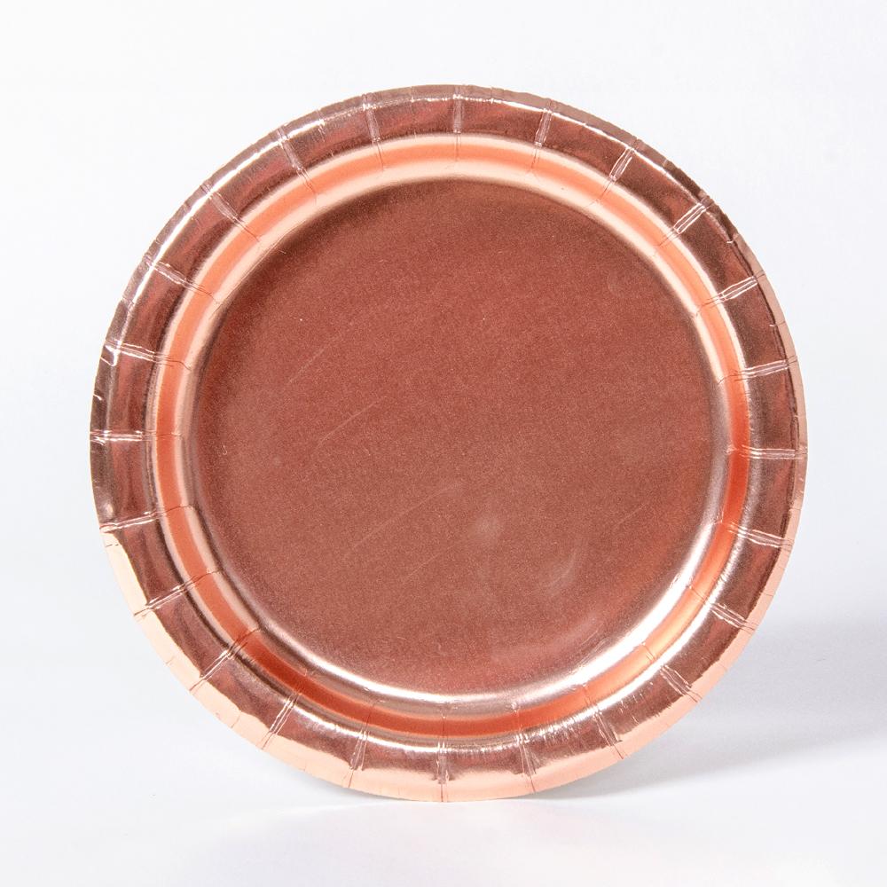 Click to view product details and reviews for Metallic Rose Gold 9in Plates X8.