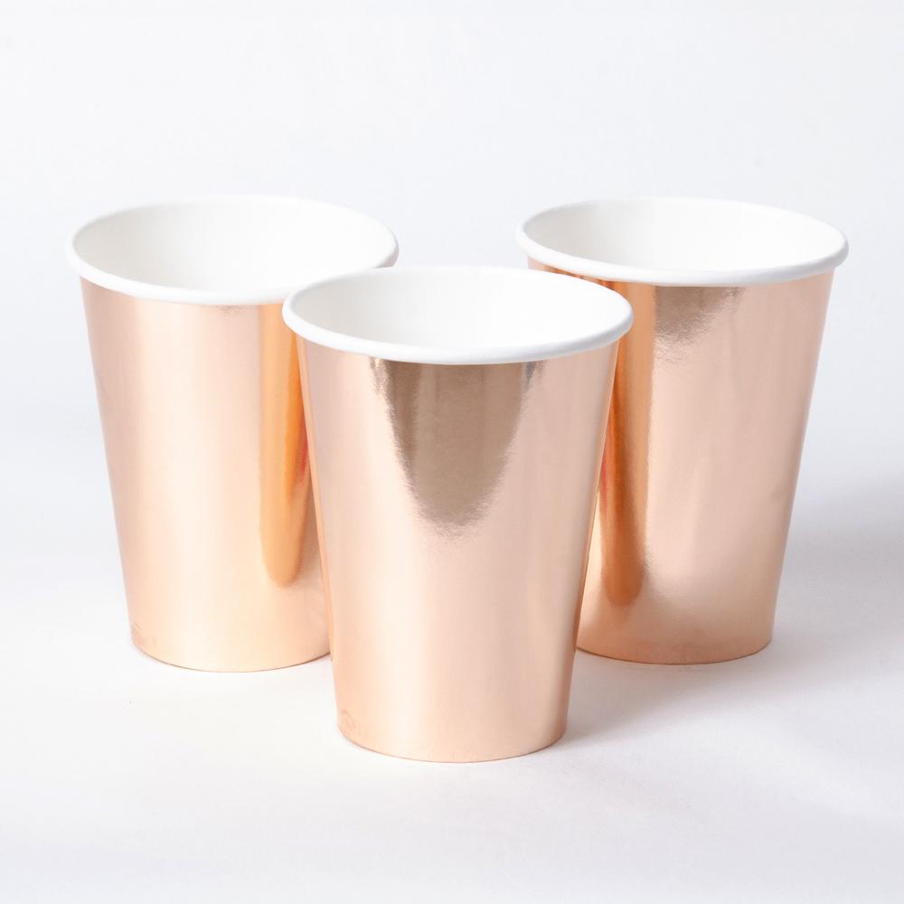 Click to view product details and reviews for Metallic Rose Gold Cups X8.