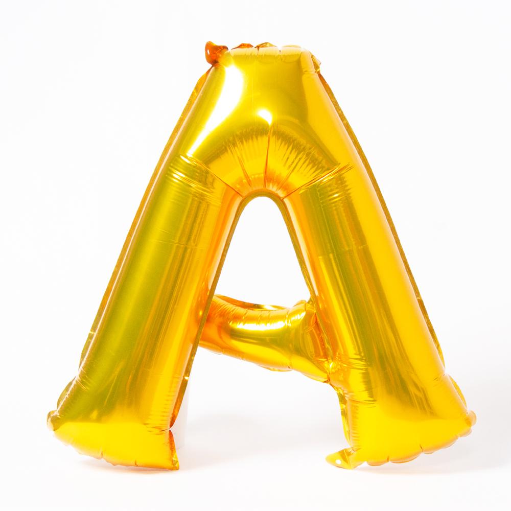 Air Fill Gold 16 Letter Party Balloon A