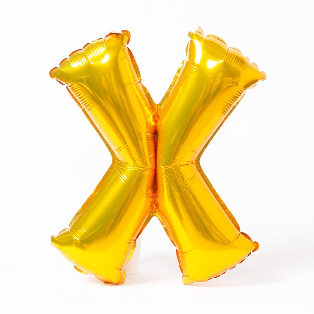 Air Fill Gold 16 Letter Party Balloon X
