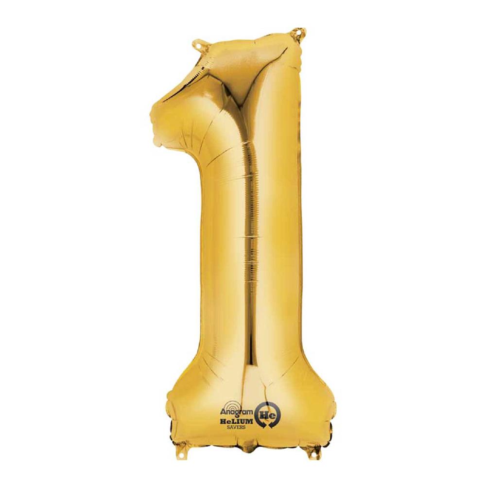 Air Fill Gold 16 Number Party Balloon 1
