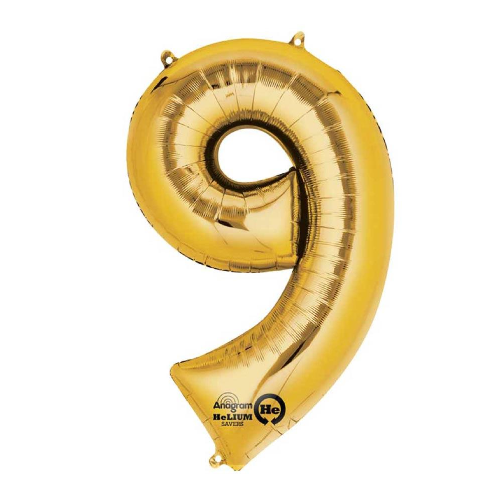 Air Fill Gold 16 Number Party Balloon 9