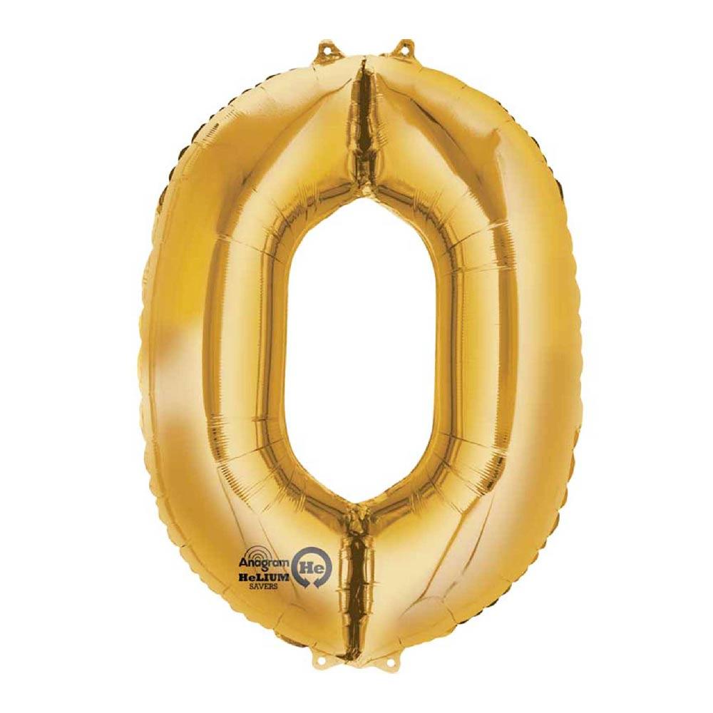 Air Fill Gold 16 Number Party Balloon 0