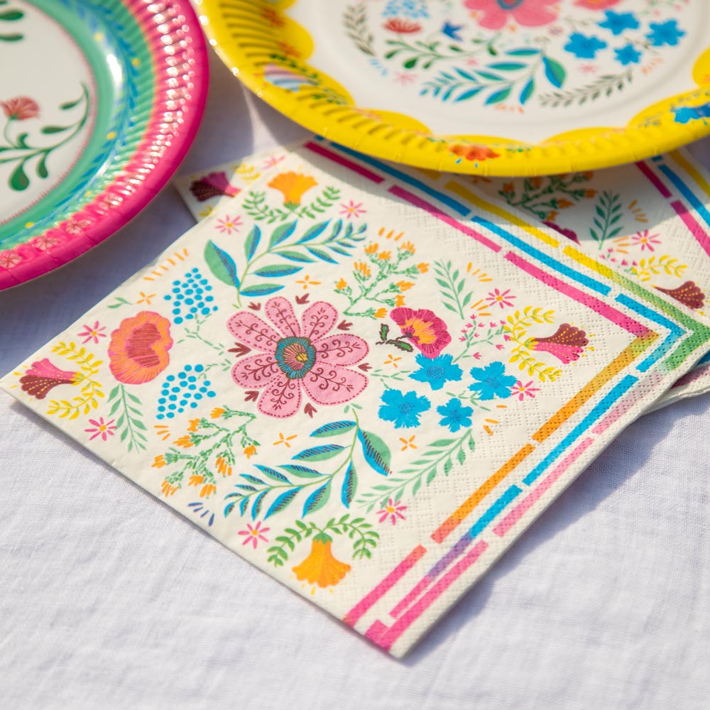 Boho Party Floral Party Napkins X20