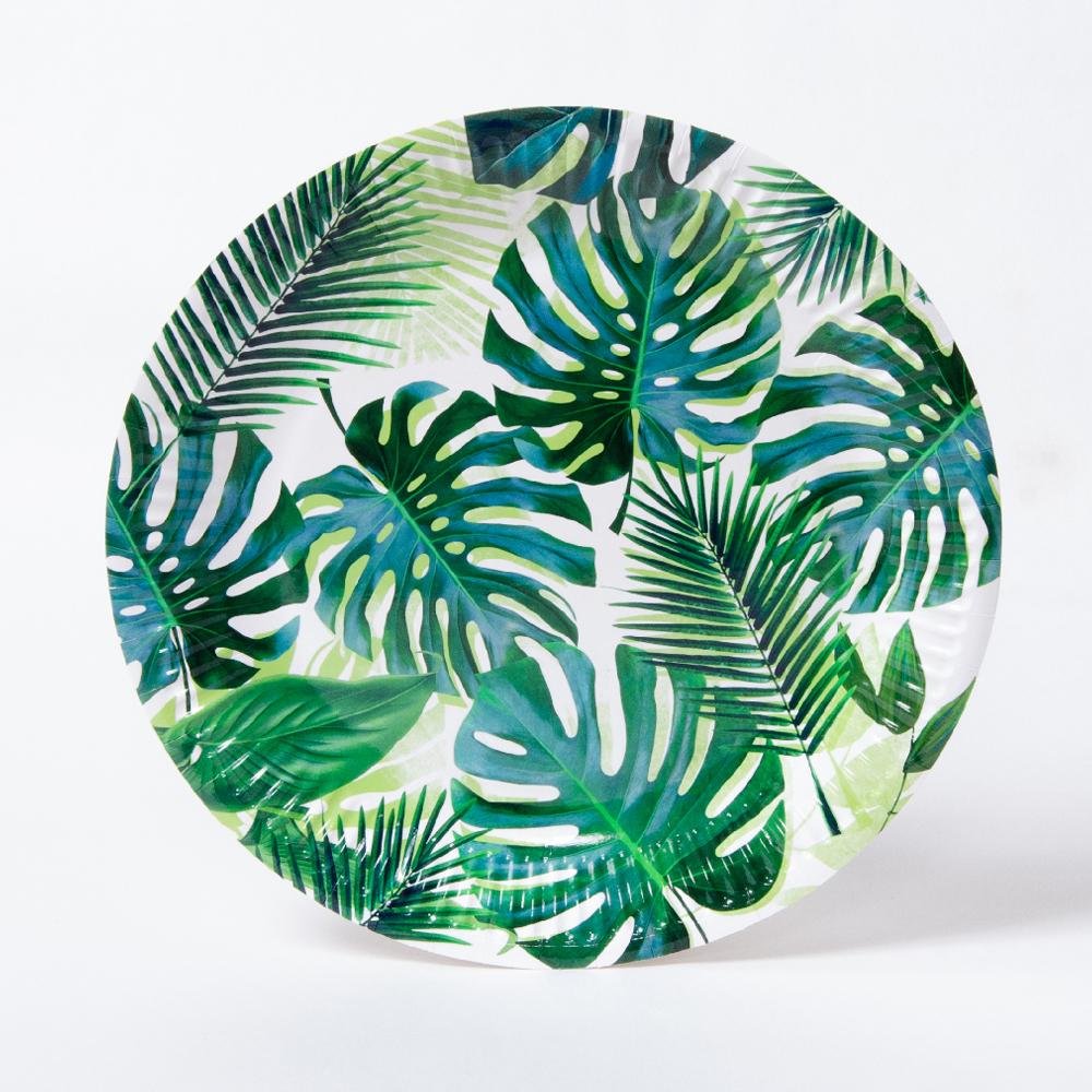 Click to view product details and reviews for Palm Leaf Paper Party Plates X8.