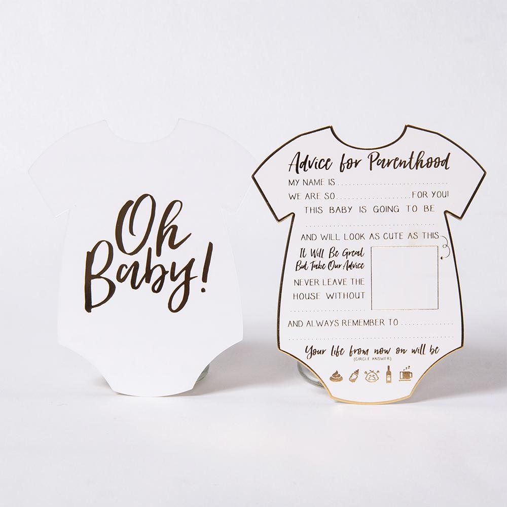 Click to view product details and reviews for Oh Baby Gold Party Advice Cards X10.