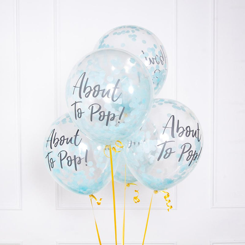 blue baby shower balloons