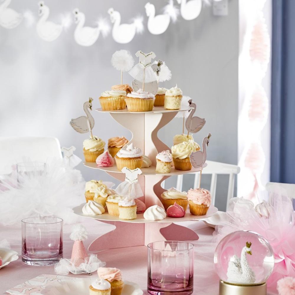 We Heart Pastels Reversible Cake Stand With X4 Toppers