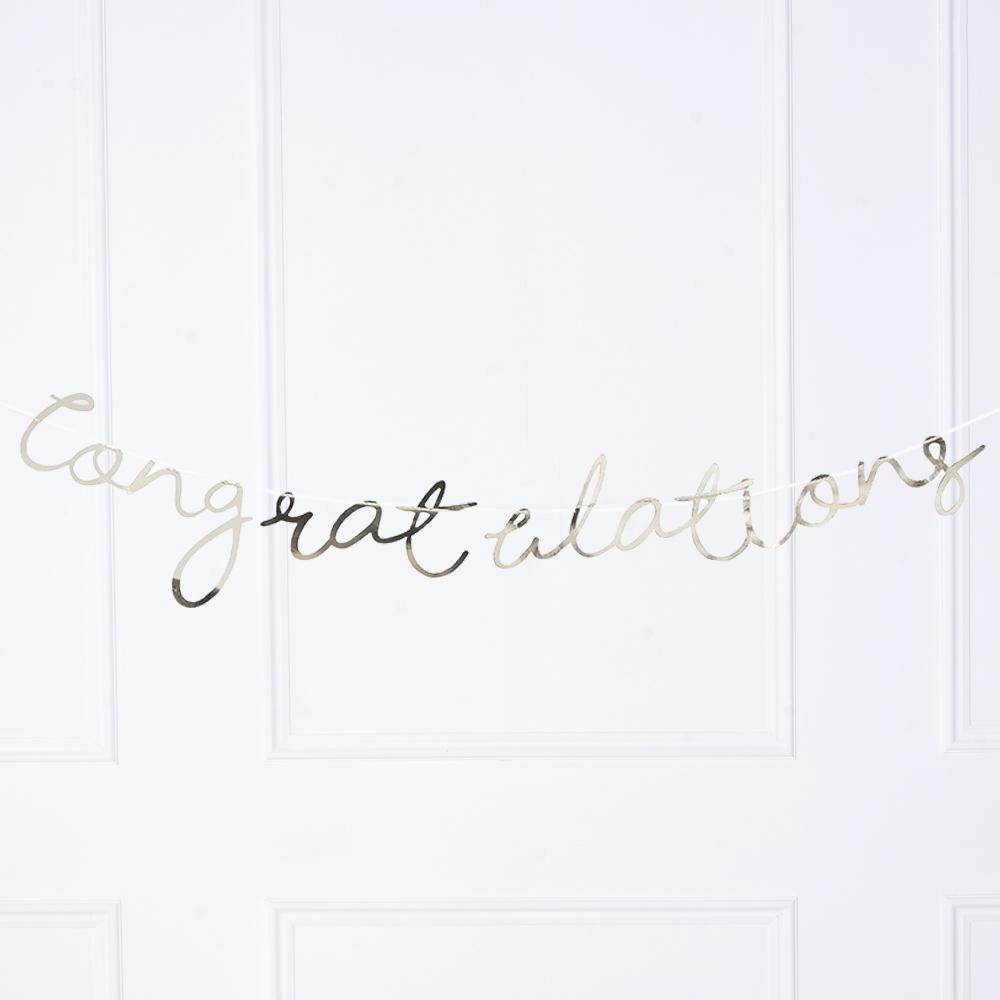 Click to view product details and reviews for Pick And Mix Gold Congratulations Backdrop.