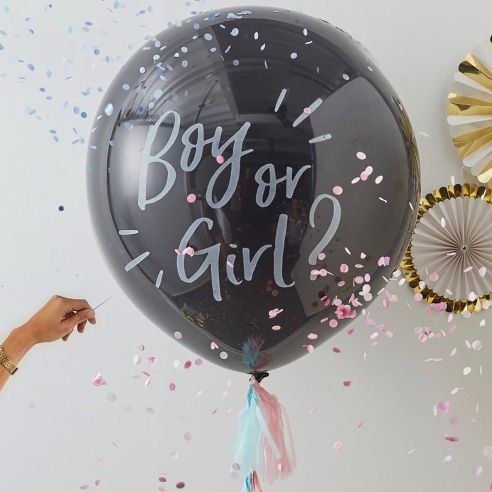 Giant Gender Reveal Boy Or Girl Confetti Balloon Kit