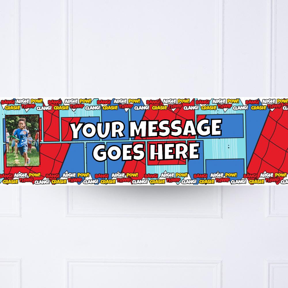 Click to view product details and reviews for Comic Book Personalised Party Banner.