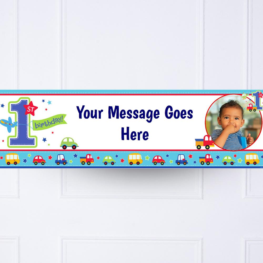 Click to view product details and reviews for All Aboard Personalised Party Banner.
