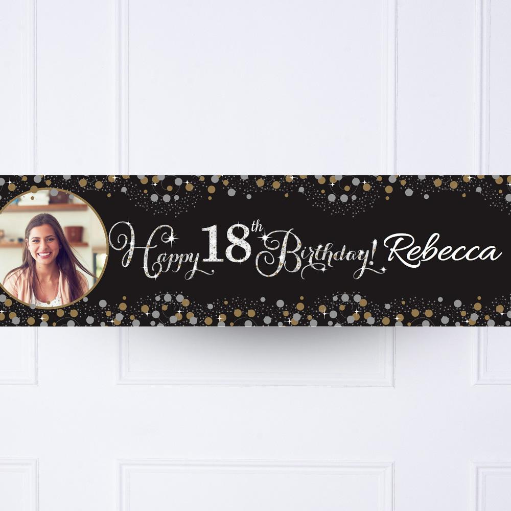 Click to view product details and reviews for Gold Celebration 18th Personalised Party Banner.