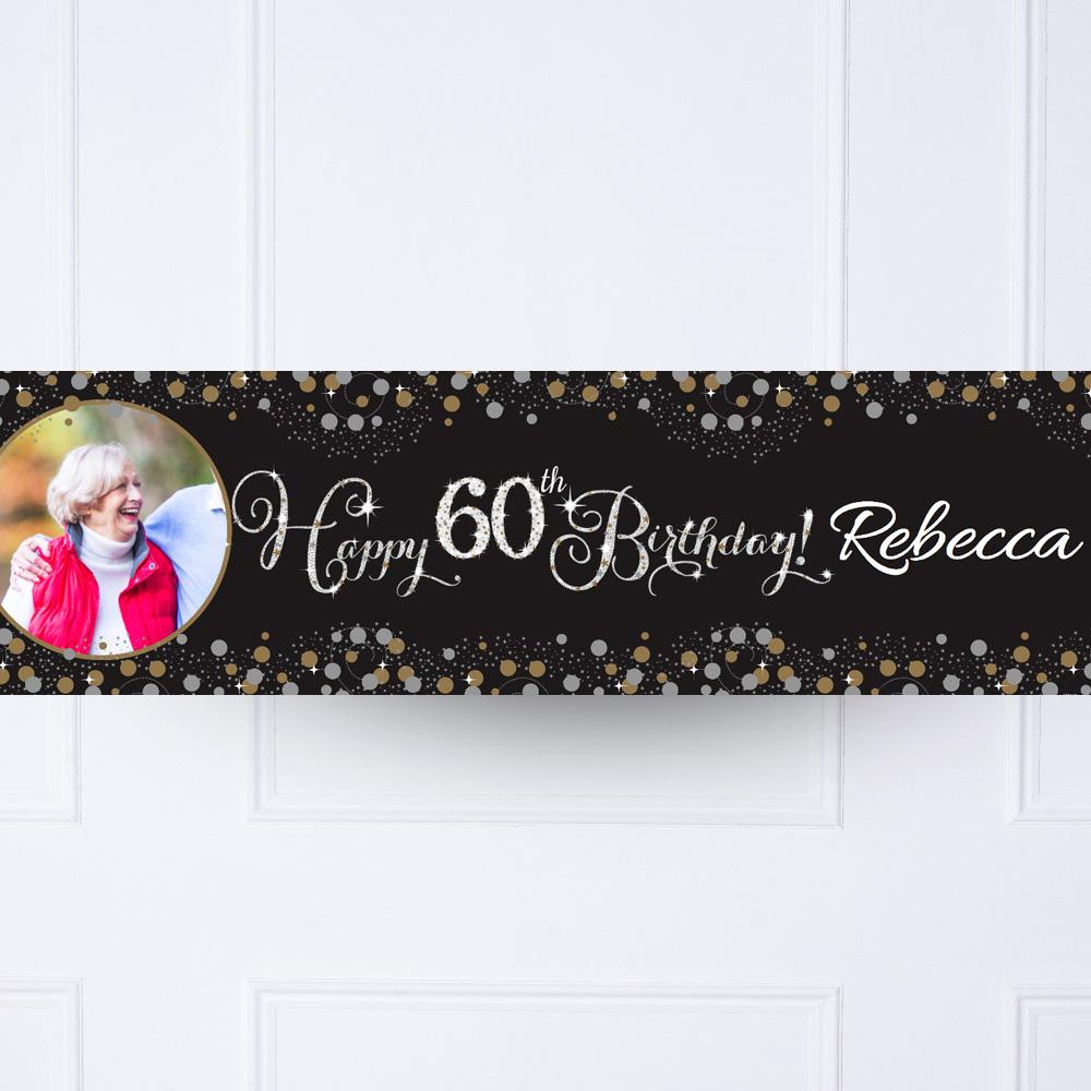 Click to view product details and reviews for Gold Celebration 60th Personalised Party Banner.