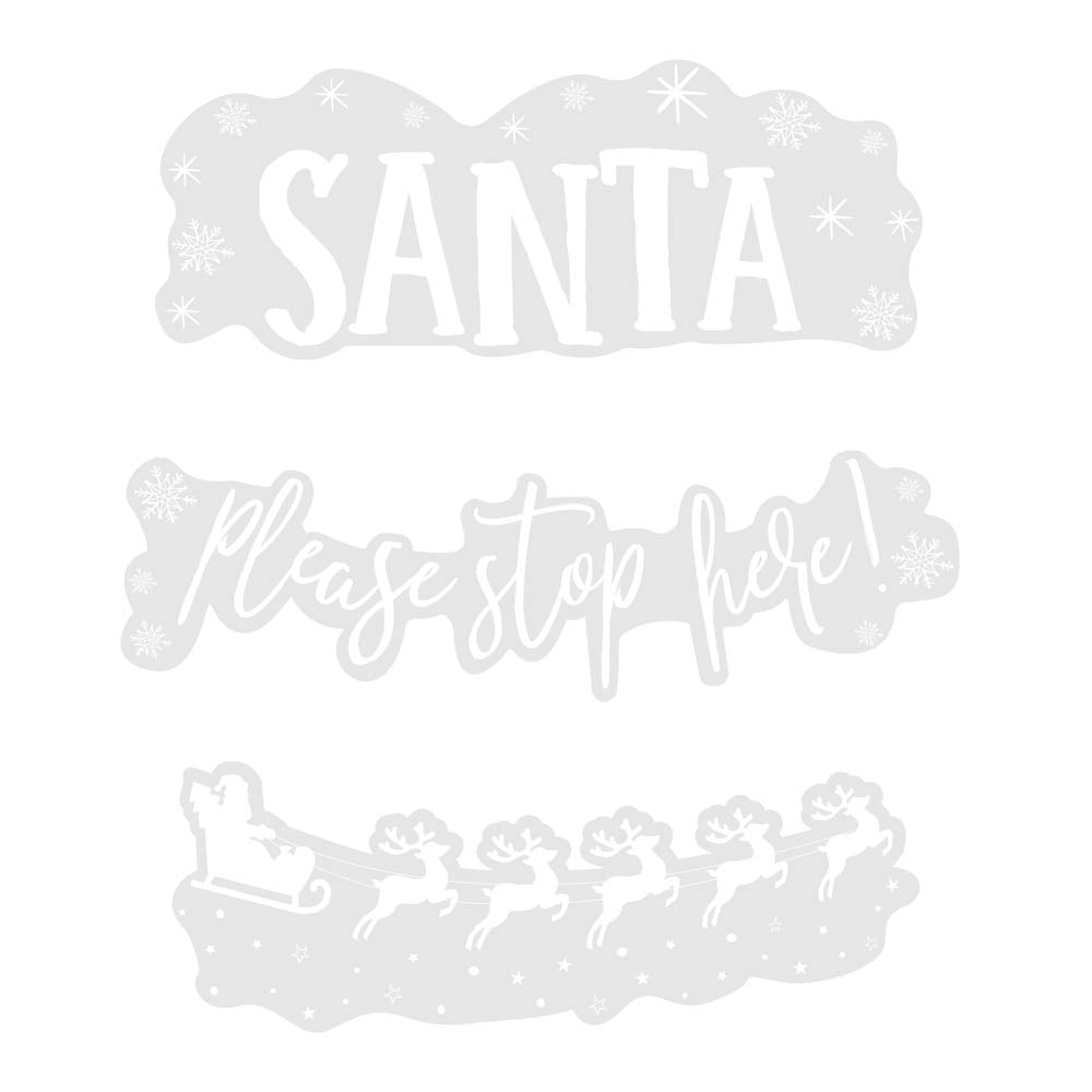 Click to view product details and reviews for Santa Stop Here Window Sticker.