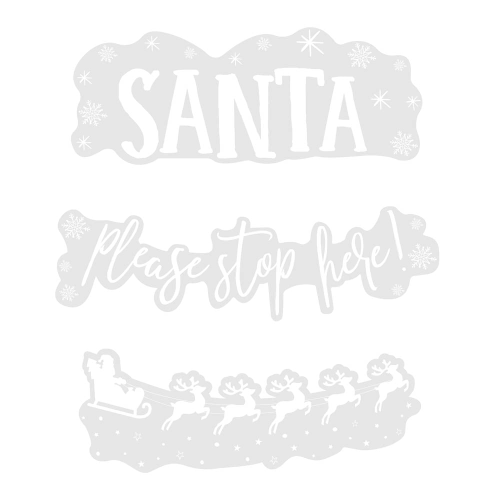 Santa Stop Here Window Sticker