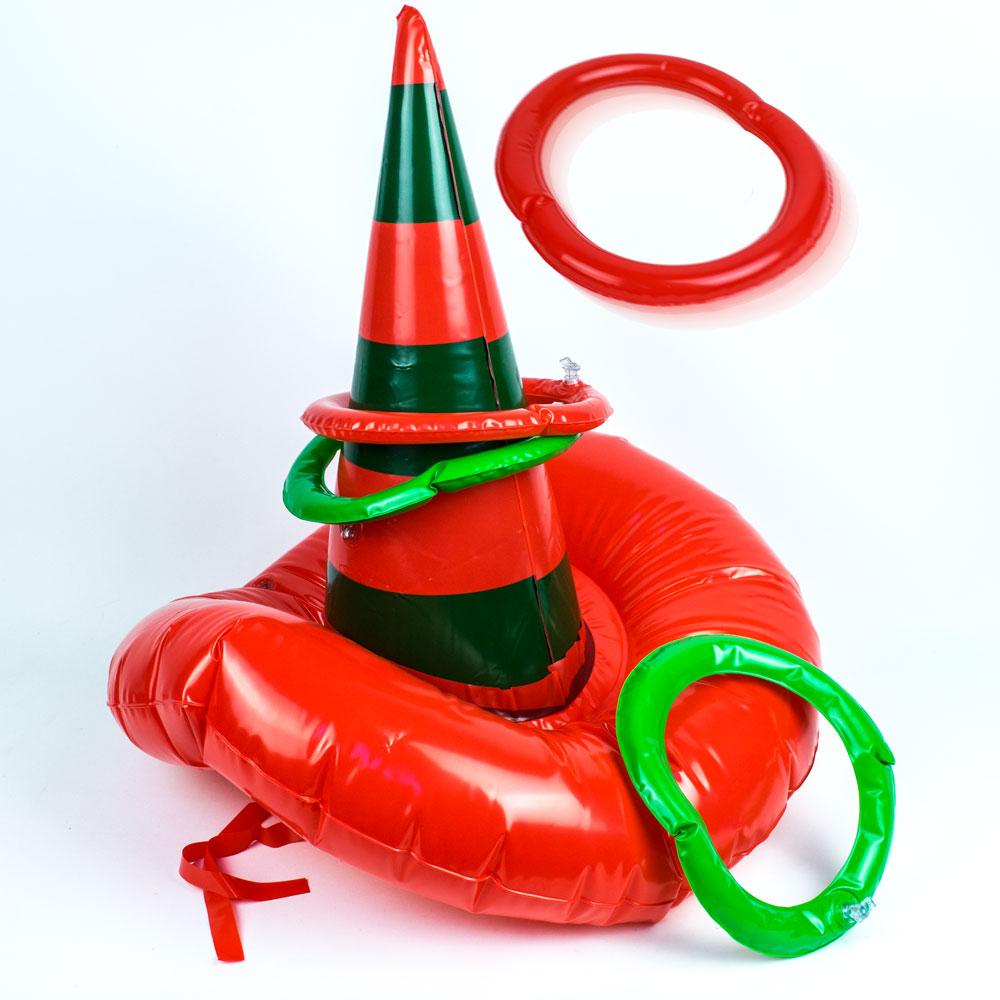 Inflatable Elf Ring Toss Christmas Party Game