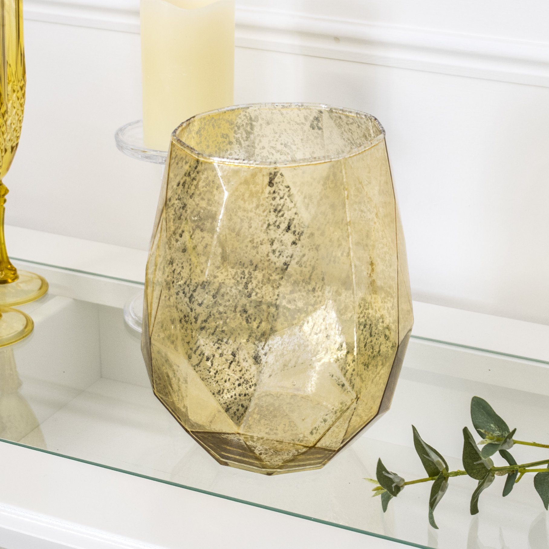 Click to view product details and reviews for Lustre Tea Light Holder Gold.