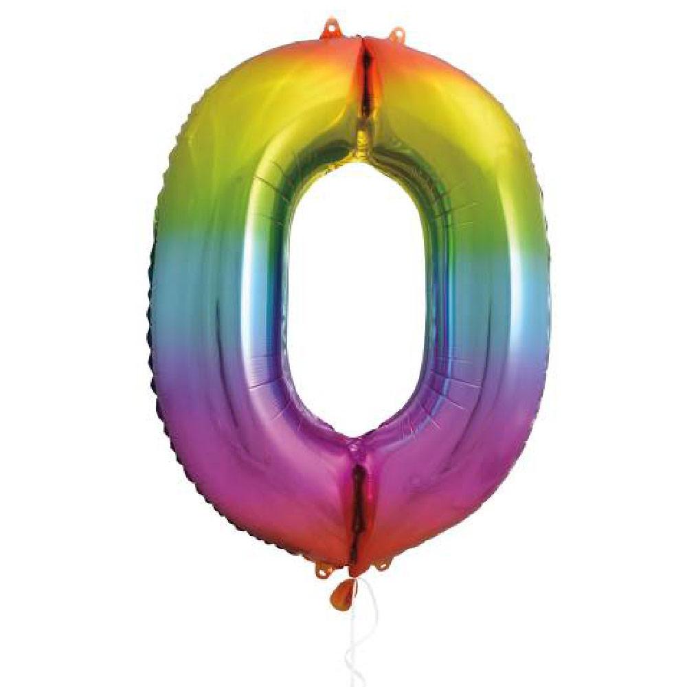 Click to view product details and reviews for Supershape Rainbow 34 Helium Balloon Number 0.