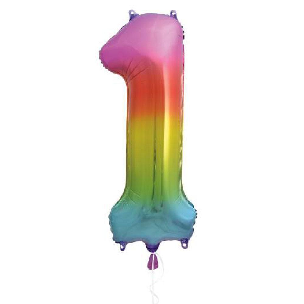 Click to view product details and reviews for Supershape Rainbow 34 Helium Balloon Number 1.