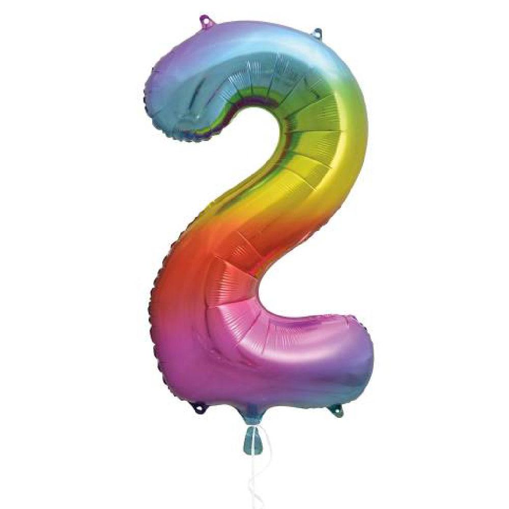 Click to view product details and reviews for Supershape Rainbow 34 Helium Balloon Number 2.