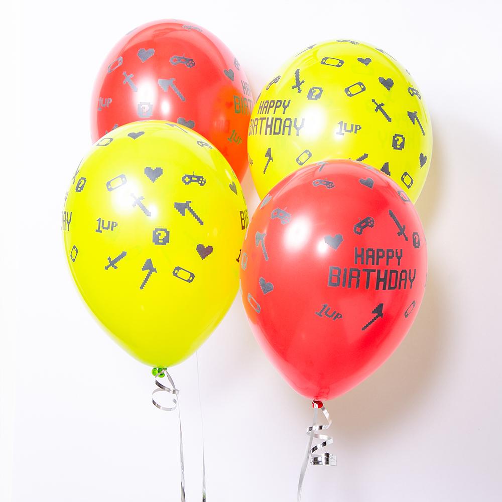 Gaming Party Latex Balloons X6