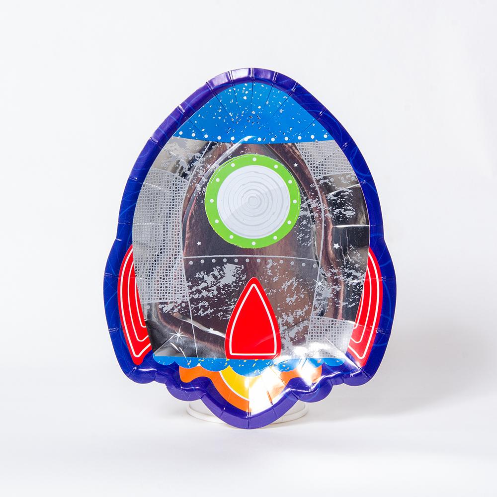 Click to view product details and reviews for Blast Off Rocket Shaped Party Plates X8.