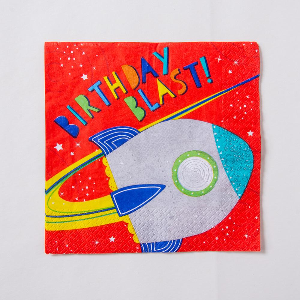 Click to view product details and reviews for Blast Off Paper Party Napkins X16.