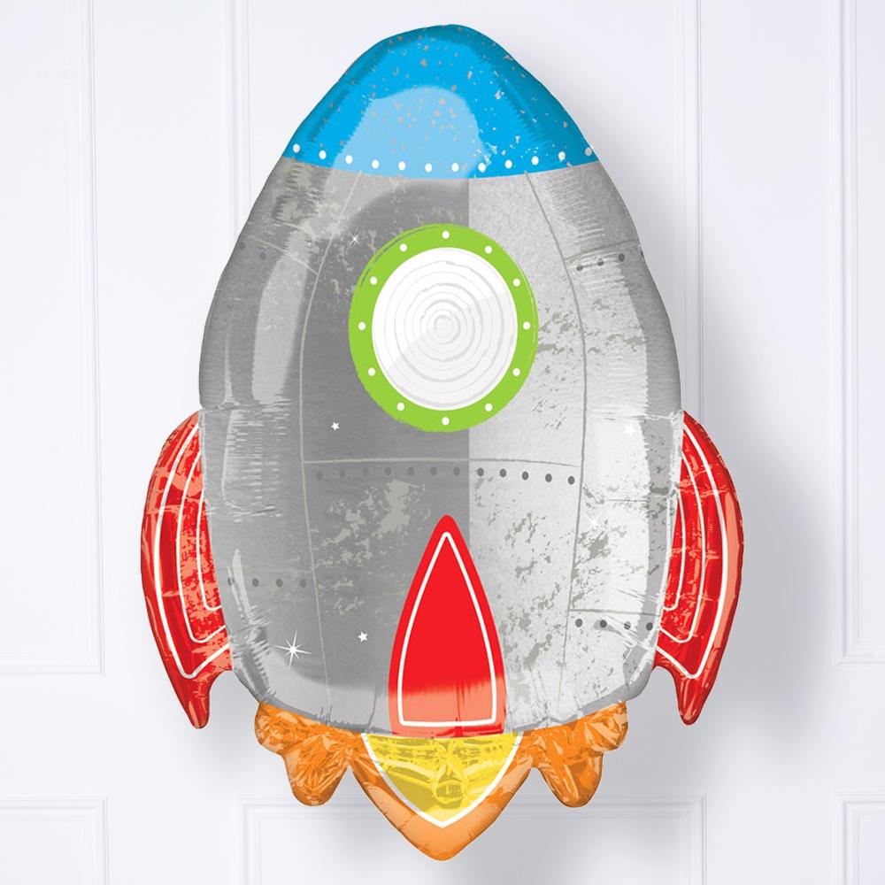 Blast Off Rocket Shaped Helium Balloon