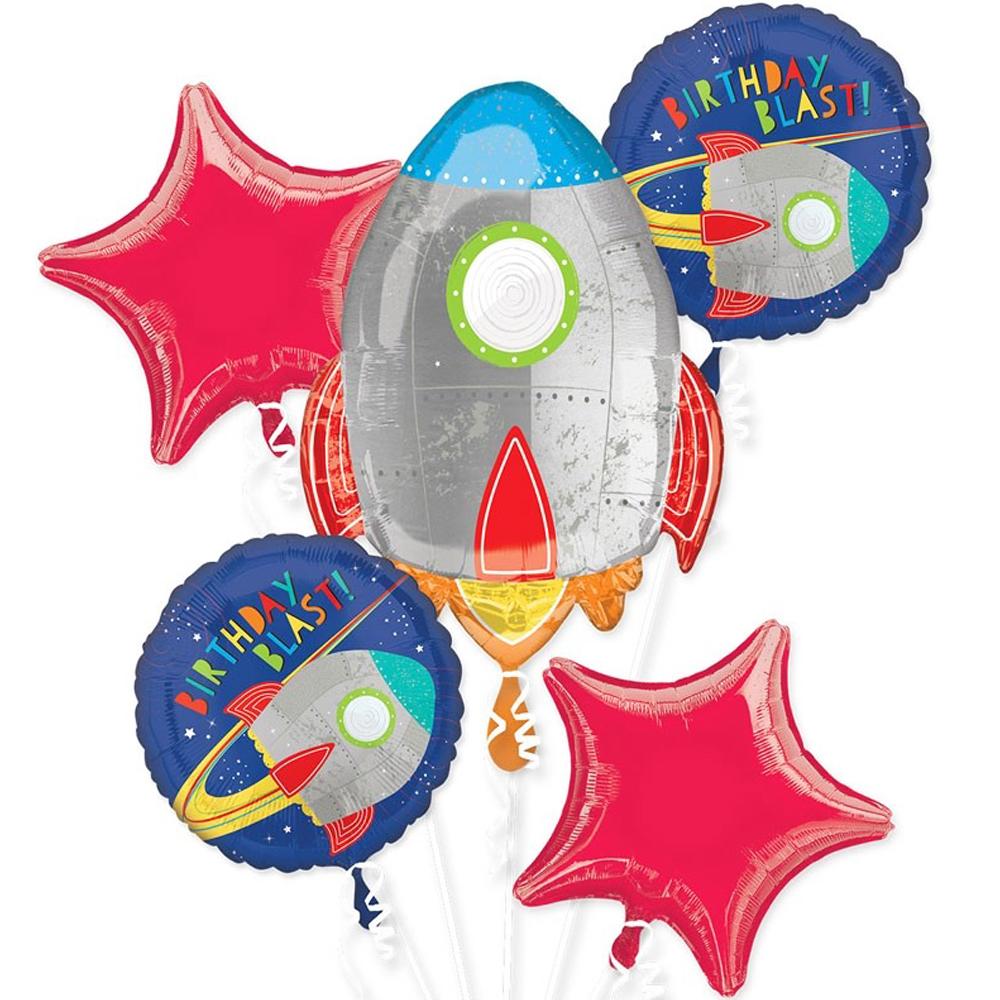 Click to view product details and reviews for Blast Off Helium Balloon Bouquet X5.