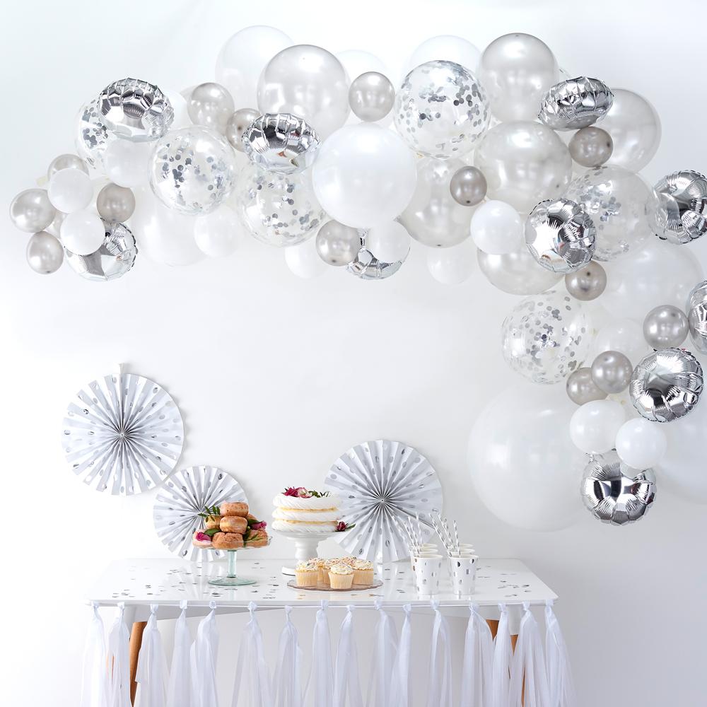 Click to view product details and reviews for Balloon Arch Silver.