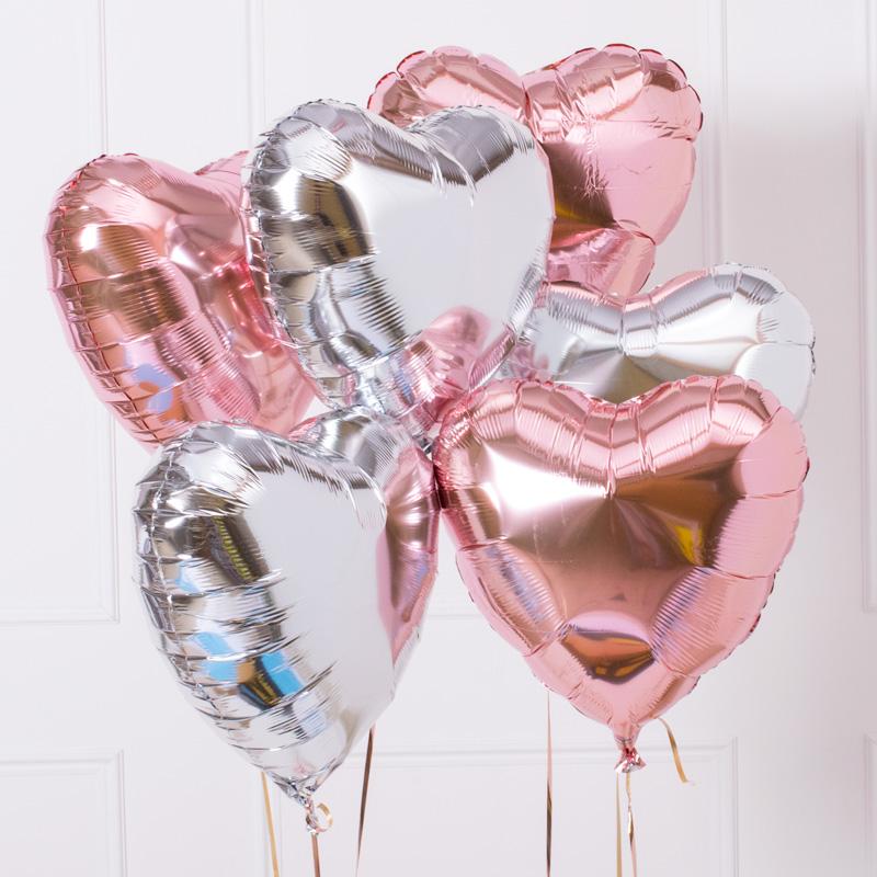 silver helium balloons