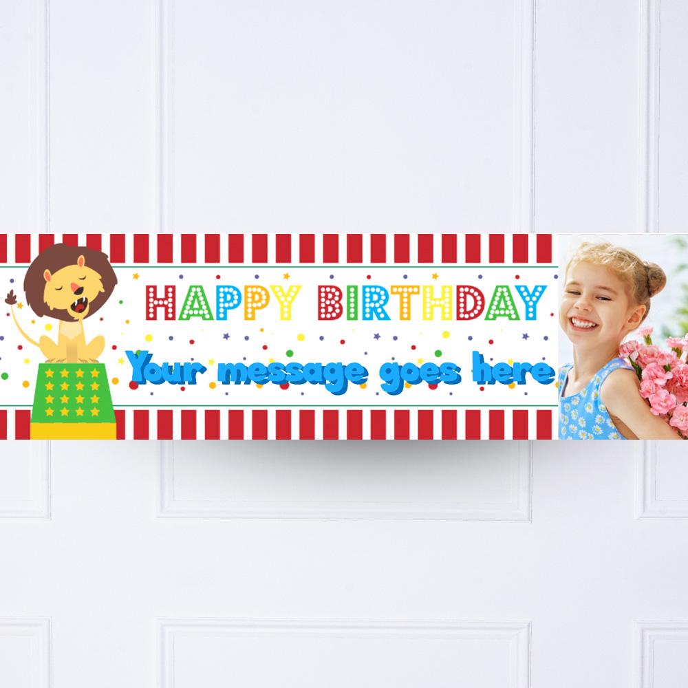 Click to view product details and reviews for Circus Carnival Personalised Party Banner.