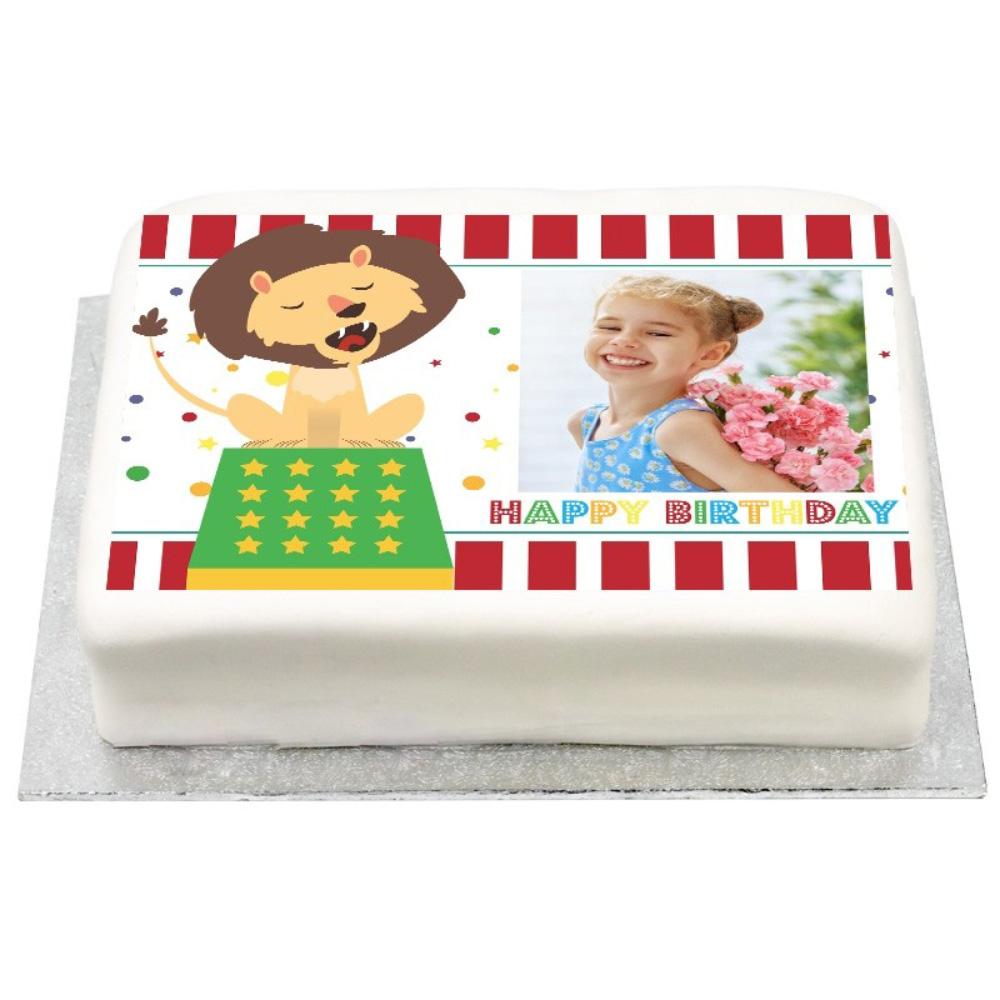 Personalised Photo Cake Circus Carnival