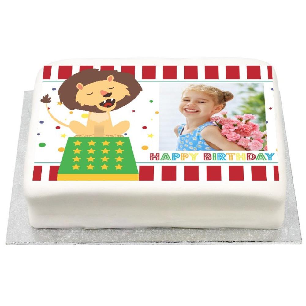 Click to view product details and reviews for Personalised Photo Cake Circus Carnival.