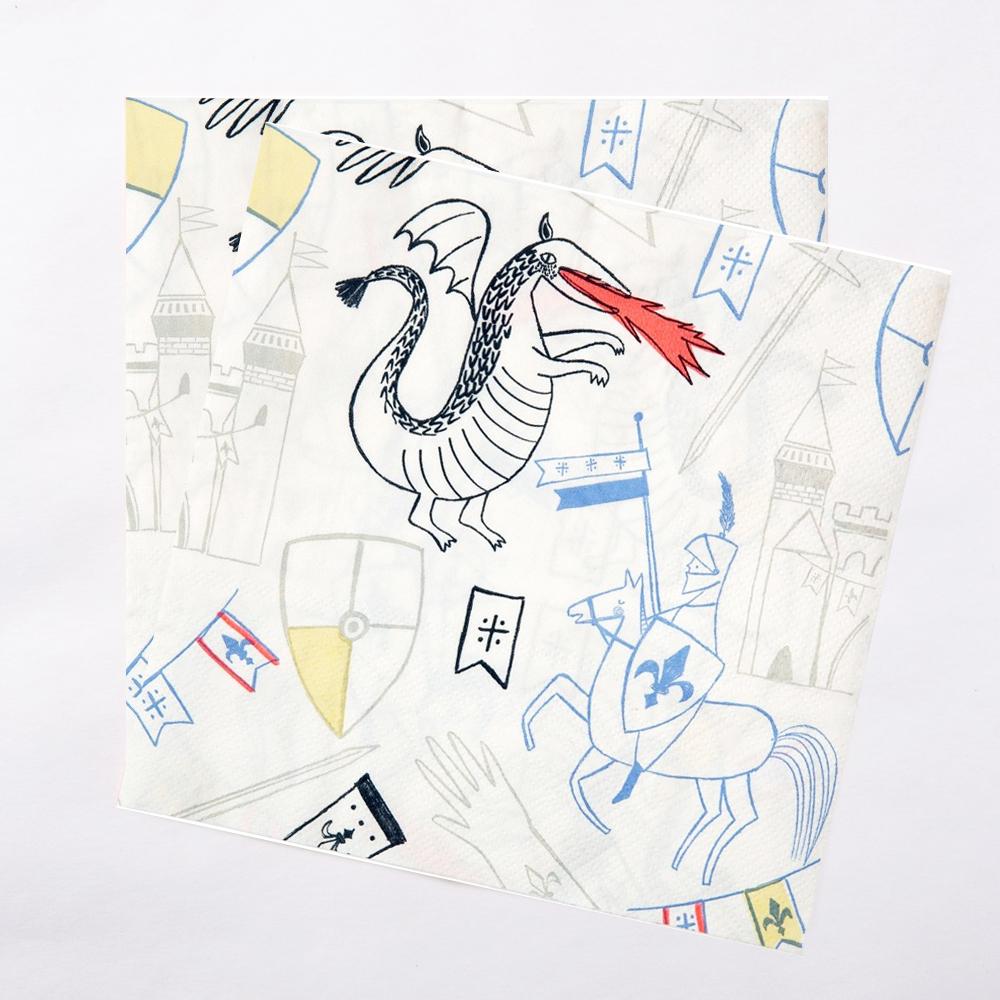 Click to view product details and reviews for Dragon Knight Party Party Napkins X20.