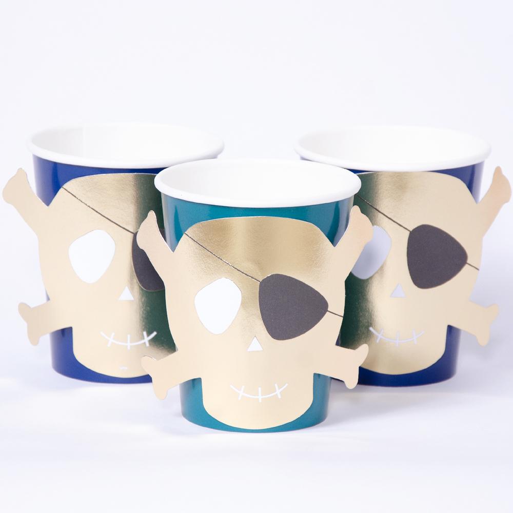 Click to view product details and reviews for Pirates Bounty Skull Crossbones Party Cups X8.
