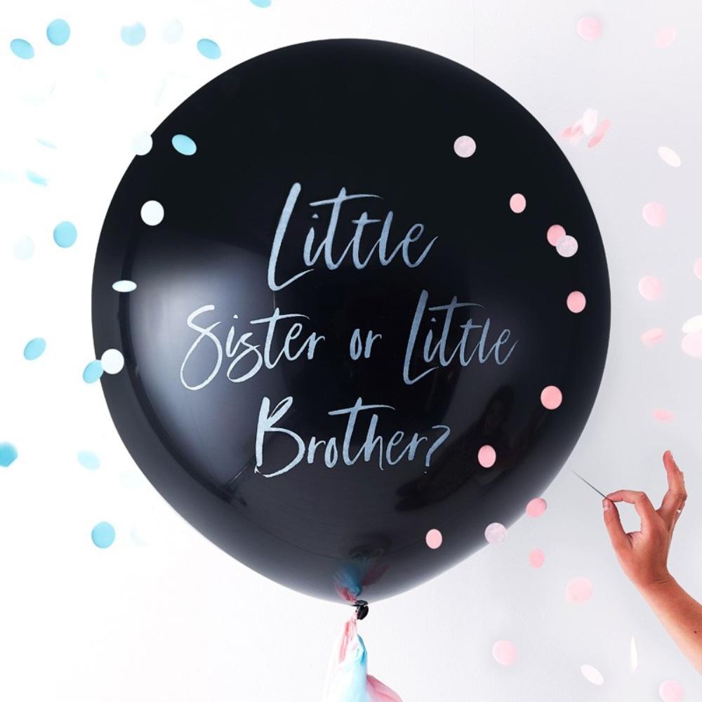 Little Brother Sister Gender Reveal Balloon