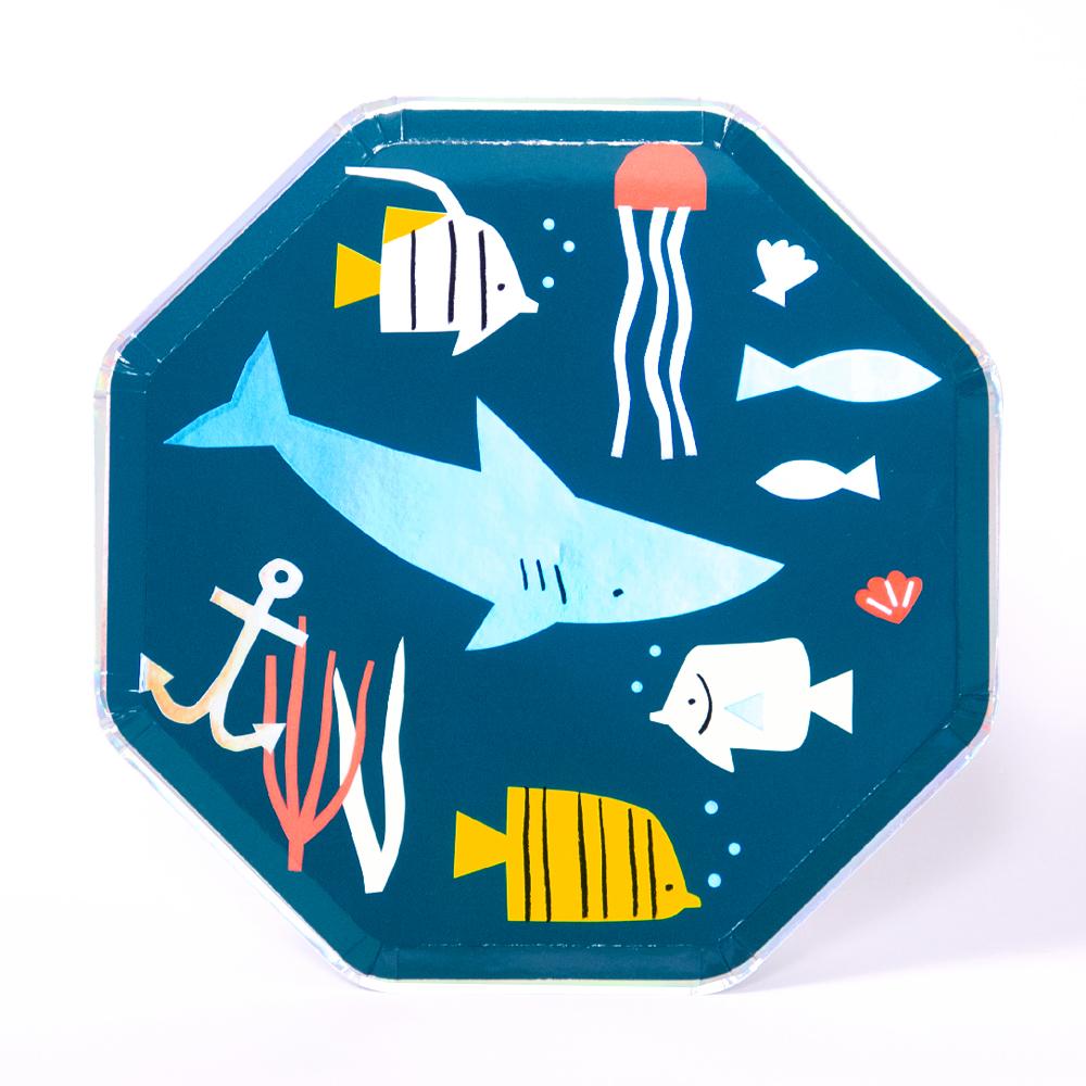 Click to view product details and reviews for Under The Sea Paper Party Side Plates X8.