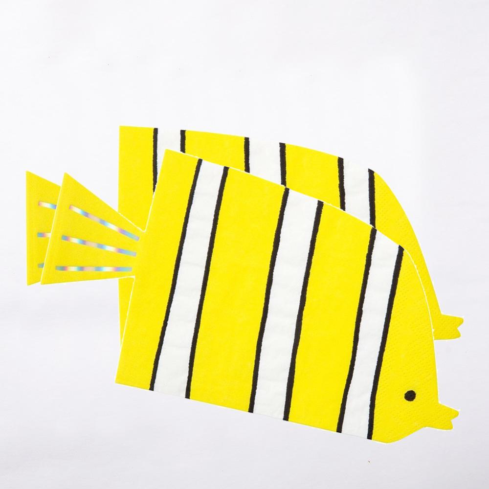 Click to view product details and reviews for Under The Sea Fish Shaped Napkins X16.