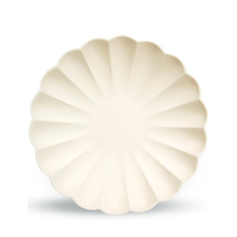 Simply Eco Cream Small Scalloped Party Plates X8