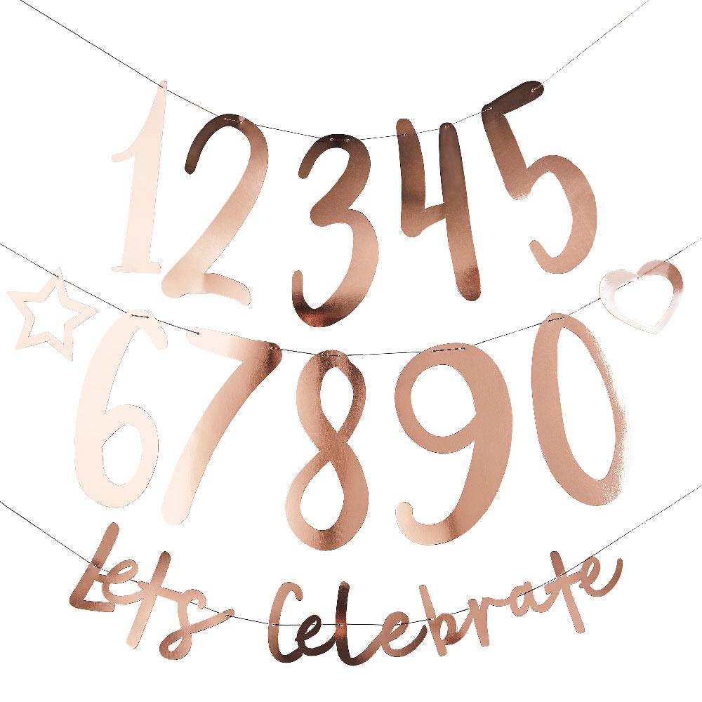 Click to view product details and reviews for Create Your Own Birthday Banner Rose Gold.