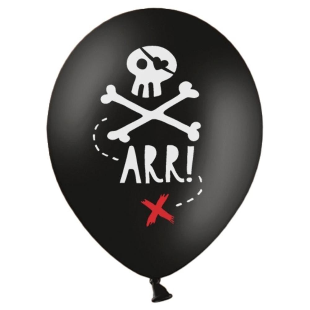 Pirate Party Skull And Crossbone Balloons X6