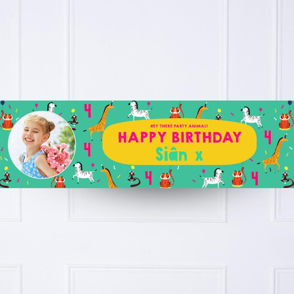 Click to view product details and reviews for Animal Party Personalised Party Banner.